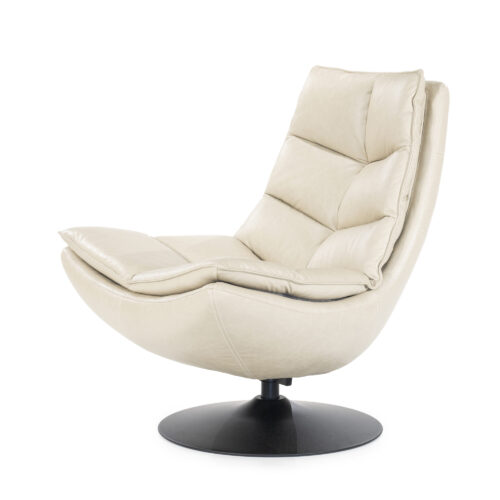 Fauteuil Sven Leder - Beige - Afbeelding 2