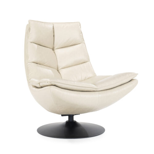 Fauteuil Sven Leder - Beige - Afbeelding 4