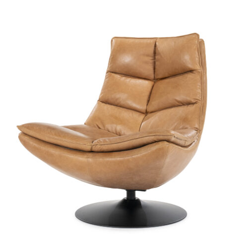 Fauteuil Sven Leder - Cognac