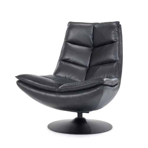 Fauteuil Sven Leder - Zwart - Afbeelding 2