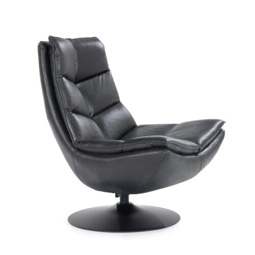 Fauteuil Sven Leder - Zwart - Afbeelding 5