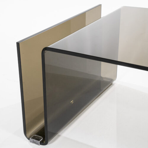 Bijzettafel Shadow Glas 48 x 42 - Bruin - Afbeelding 3