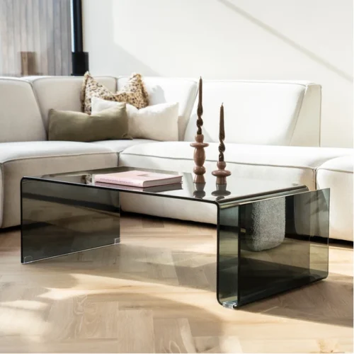 Salontafel Shadow Glas 120 x 60 cm - Grijs