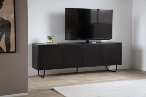 TV-meubel James Mangohout 180cm - Zwart