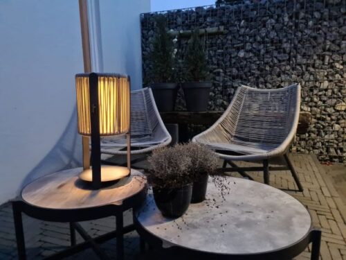 Buitenlamp / Tafellamp Bo solar light - Teaklook - Afbeelding 2