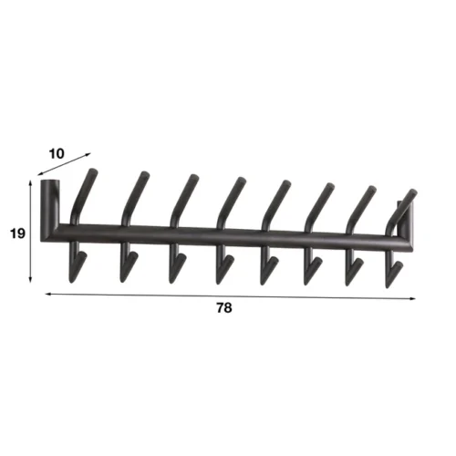 Kapstok Loft Metaal met 2 x 8 haken - Afbeelding 6