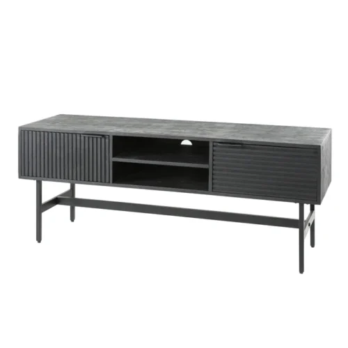 TV-meubel Marina Mangohout 140cm - Zwart - Afbeelding 3