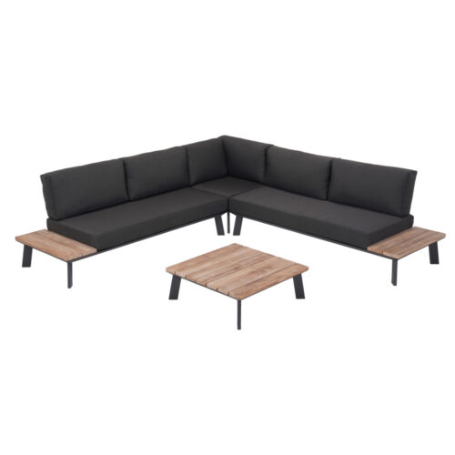 Tuin Loungeset Quote 264 x 264 cm Teakhout  - Zwart