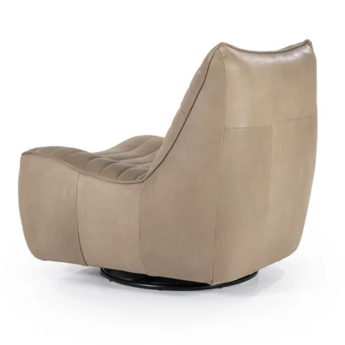 Draaibare Fauteuil Matthew Leer - Taupe - Afbeelding 4