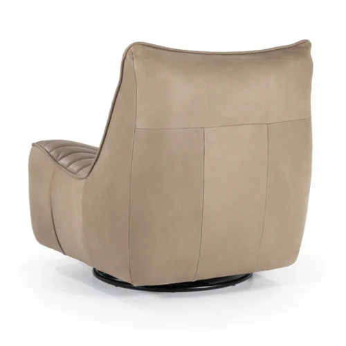 Draaibare Fauteuil Matthew Leer - Taupe - Afbeelding 5