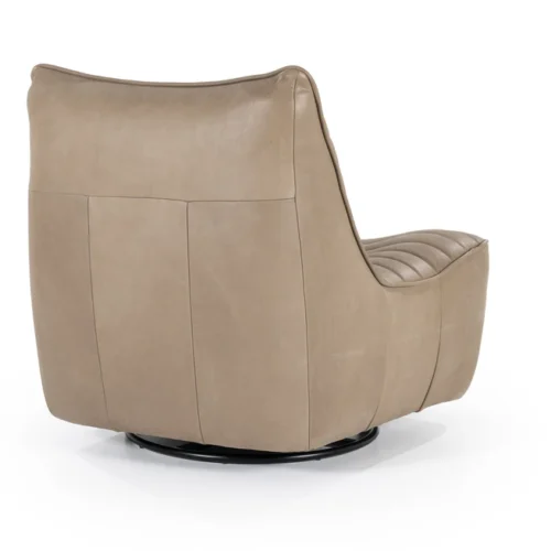 Draaibare Fauteuil Matthew Leer - Taupe - Afbeelding 7