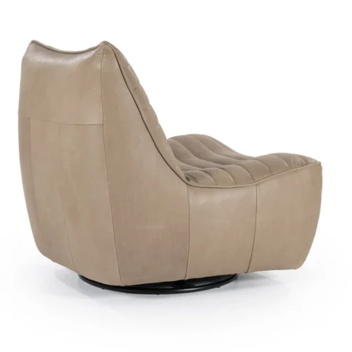 Draaibare Fauteuil Matthew Leer - Taupe - Afbeelding 8