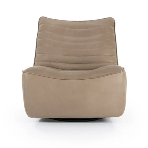 Draaibare Fauteuil Matthew Leer - Taupe - Afbeelding 12