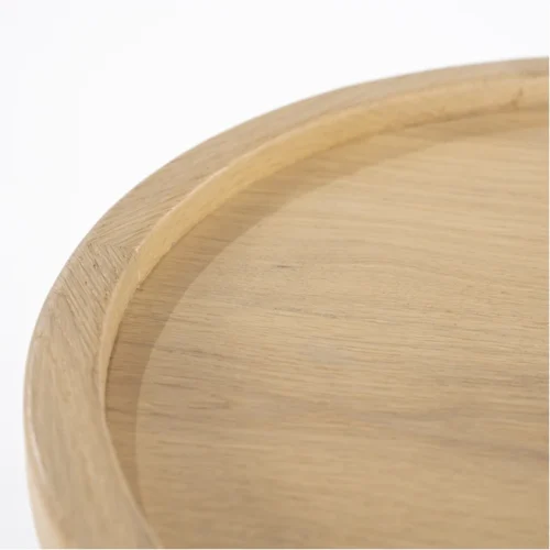 Ronde Bijzettafel Leia Eikenhout 46cm - Naturel - Afbeelding 3