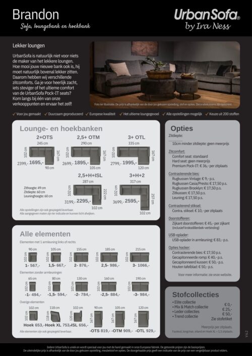 Modulaire Bank Brandon - zelf samenstellen - Afbeelding 3