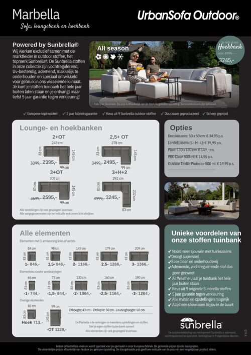 Modulaire Tuinbank Outdoor Marbella - zelf samenstellen - Afbeelding 3