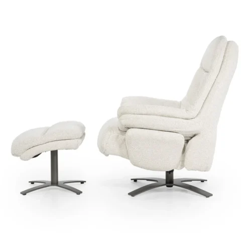 Verstelbare Fauteuil Caleb Met voetenbank -  Beige - Afbeelding 6