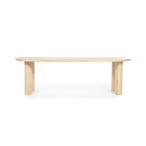 Organische Eettafel Josh 250 x 110 cm- kleur Naturel - Afbeelding 2