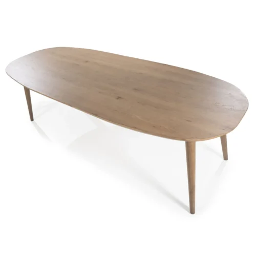 Deens Ovale Eettafel Elijah 220 x 100cm - kleur Bruin - Afbeelding 2