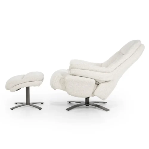 Verstelbare Fauteuil Caleb Met voetenbank -  Beige - Afbeelding 5