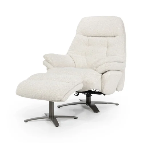 Verstelbare Fauteuil Caleb Met voetenbank -  Beige - Afbeelding 3