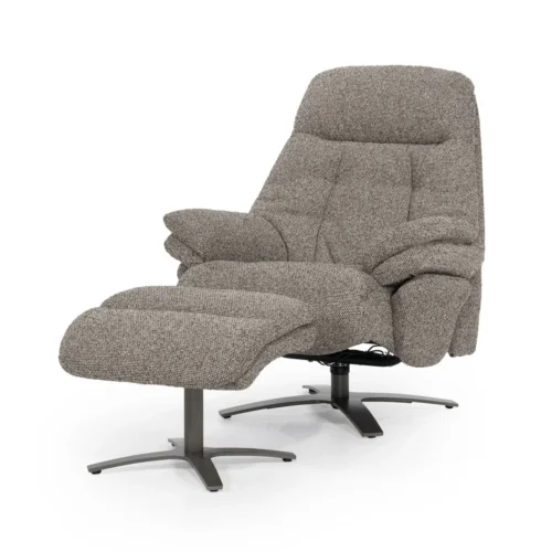 Verstelbare Fauteuil Caleb Met voetenbank -  Taupe