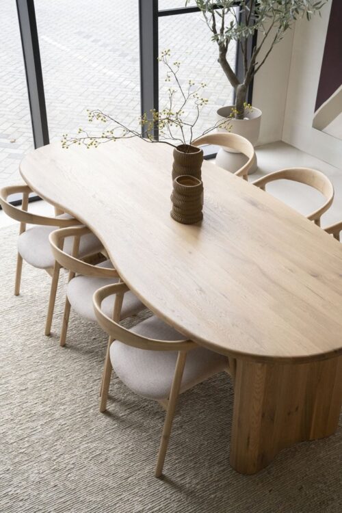 Organische Eettafel Josh 300 x 110 cm - kleur Naturel - Afbeelding 11