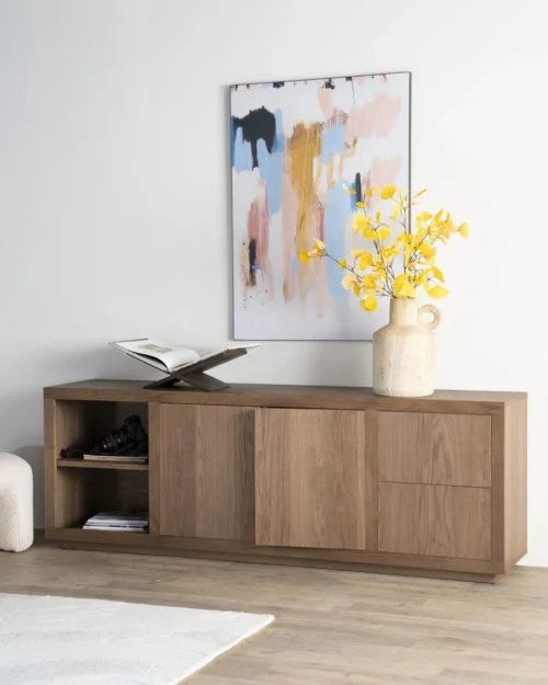 Dressoir Helsinki Eikenhout 200 cm - Lichtbruin - Afbeelding 3