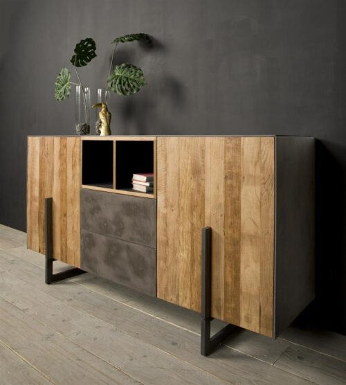 Dressoir Ora Gerecycled Teakhout 167 cm - Afbeelding 2