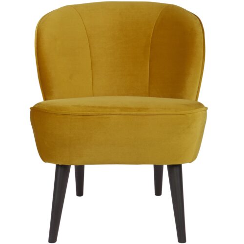 Fauteuil Sara Velvet - Okergeel - Afbeelding 4