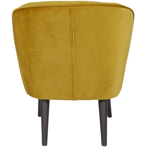 Fauteuil Sara Velvet - Okergeel - Afbeelding 6