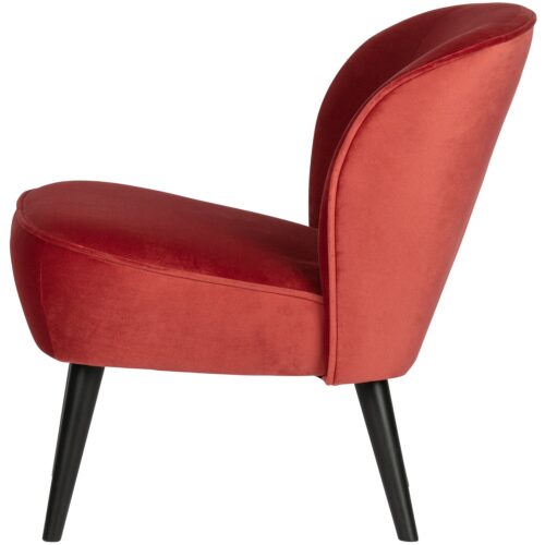 Fauteuil Sara Velvet - Raspberry - Afbeelding 3