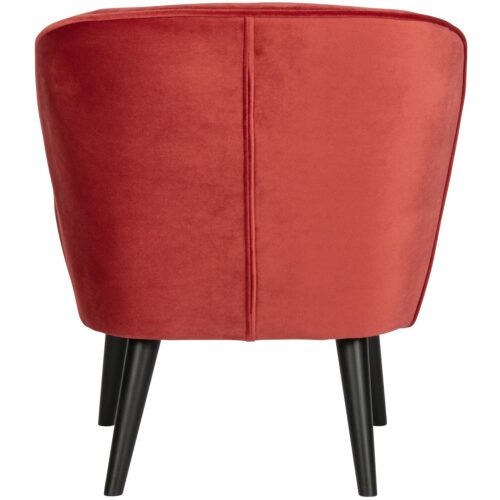 Fauteuil Sara Velvet - Raspberry - Afbeelding 4