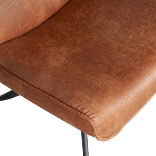 Draaifauteuil Skyler PU Leder - Cognac - Afbeelding 5