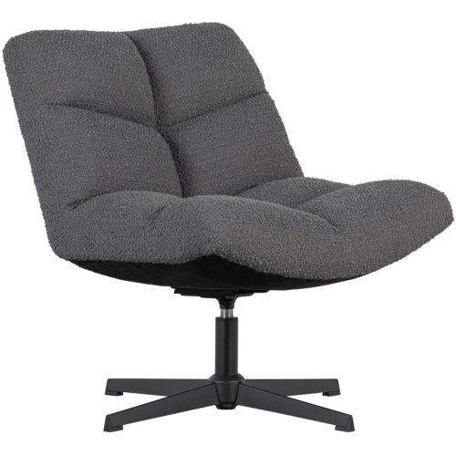 Draaifauteuil Vinny Bouclé - Antraciet - Afbeelding 6