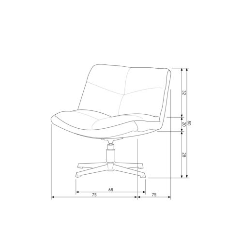 Draaifauteuil Vinny Bouclé - Antraciet - Afbeelding 11