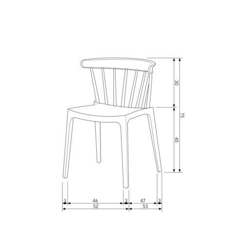 Tuin / Eetkamerstoel Bliss - Geel - Afbeelding 7